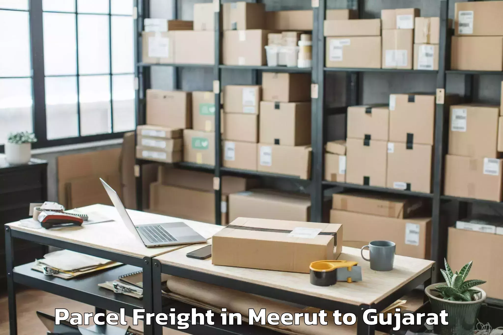 Easy Meerut to Ranavav Parcel Freight Booking